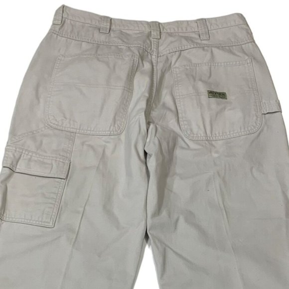 WRG Jeans Co Mens Utility Cargo Pants Size 34x32 Khaki Pockets Comfort Waist - Picture 3 of 16